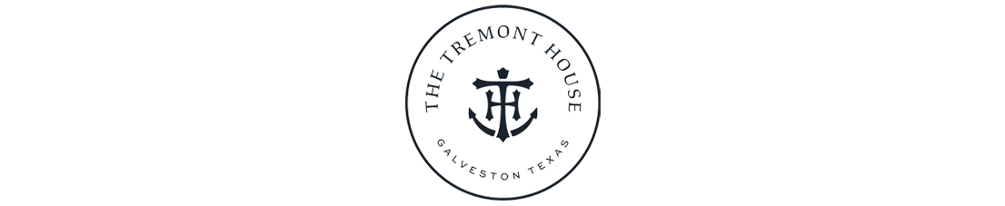 Circular Tremont House Galveston logo on black Circular Tremont House Galveston logo on black